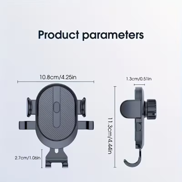 K03 Universal Car Phone Holder — Dashboard & Windshield Suction Mount with Telescoping Arm