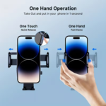 K03 Universal Car Phone Holder — Dashboard & Windshield Suction Mount with Telescoping Arm