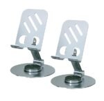J-3 Metal Foldable Phone Stand with 360° Rotating Base