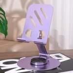 J-3 Metal Foldable Phone Stand with 360° Rotating Base