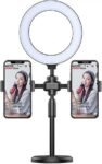 Selfie Ring Light Kit with 2 Phone Stands — 3 Colour Modes, 9 Brightness Levels, USB Powered