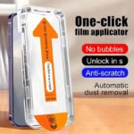 9H Tempered Glass Screen Protector with One-Click Applicator — for IPhone 12  → 17 Pro Max
