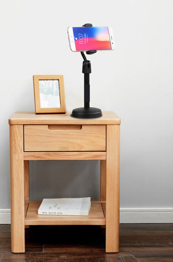 JTZJ-402 Adjustable Desktop Phone Stand for Live Streaming & Video Calls — Weighted Base, 360° Clamp