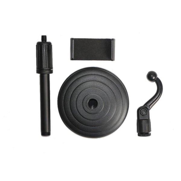 JTZJ-402 Adjustable Desktop Phone Stand for Live Streaming & Video Calls — Weighted Base, 360° Clamp